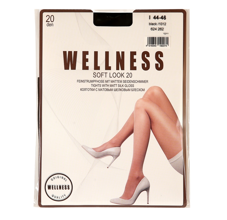 

Колготки Soft Look, Wellness, цвет 1012 (чёрный), 20 den, размер 1, Германия