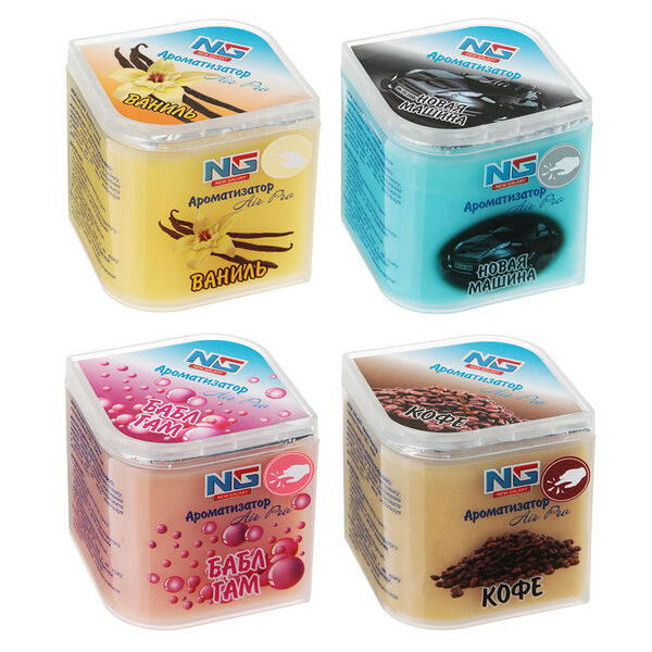 Ароматизатор NEW GALAXY гелевая банка, 1 шт., аромат в ассортименте