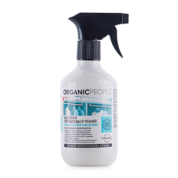 

Экоспрей для одежды и тканей Тea Tree & White Mint, Organic people, 500 мл, Россия