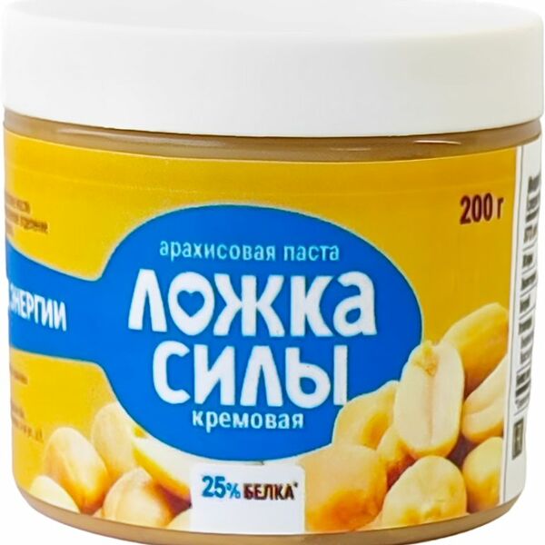 Паста Ложка силы арахисовая кремовая