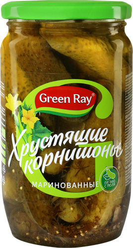 

Корнишоны маринованные Green Ray 680 г