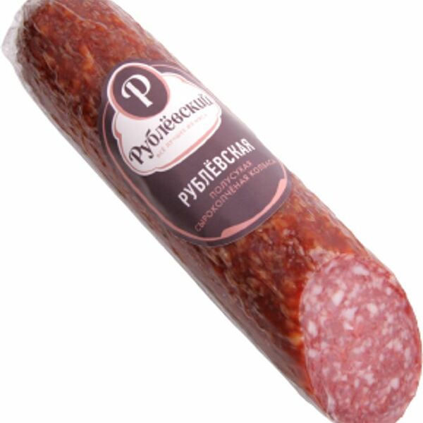 Колбаса Рублёвский Рублёвская сырокопчёная полусухая 270г