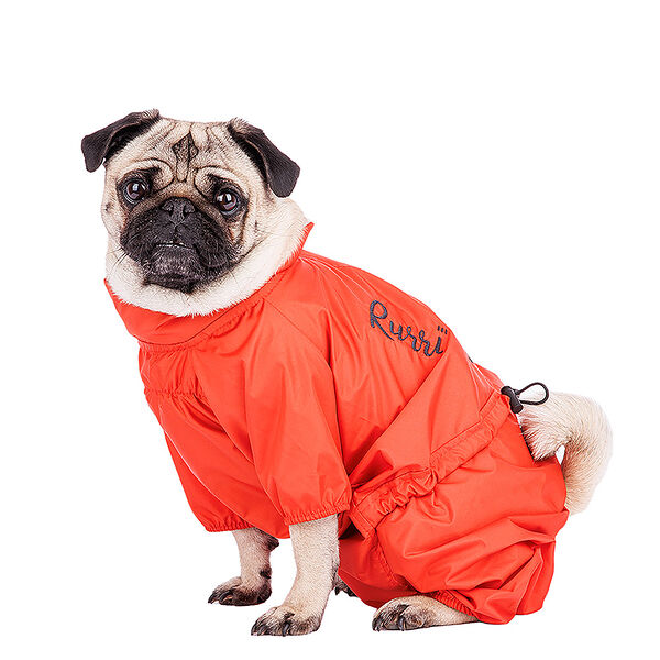 Дождевик для собак S оранжевый (девочка)