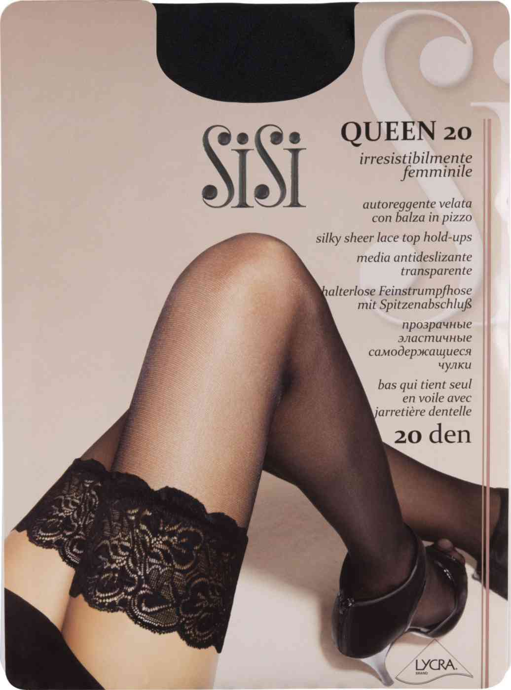 

Чулки SiSi Queen цвет: nero/чёрный, размер 2, 20 den