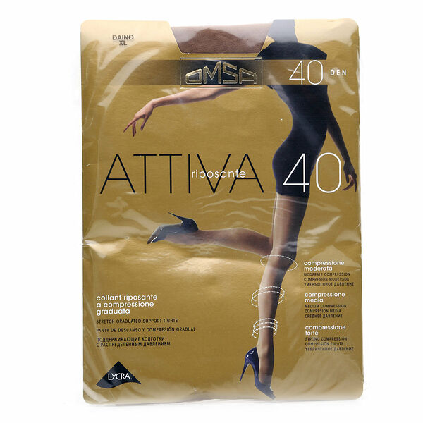 Колготки женские Omsa Attiva 40 бежевые р. XL, 48г