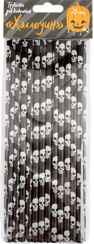 

Трубочки для коктейля HOMECLUB Хэллоуин дизайн в ассортименте, 25шт