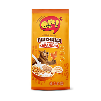 

Готовый завтрак ОГО воздушная пшеница со вкусом карамели 150г, Россия