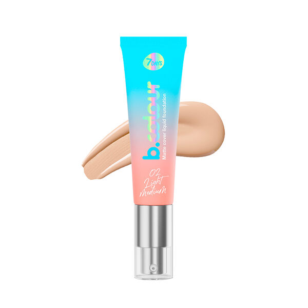 Матирующий тональный крем для лица 7 Days b.colour 02 Light Medium, 30 мл