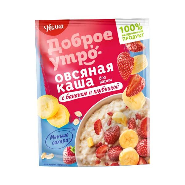 Каша Увелка 40гр Овсяная Банан Клубника пакет