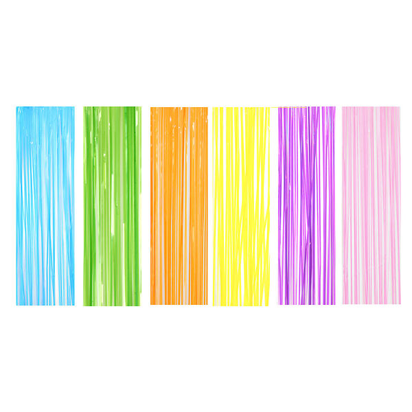 Сноу бум дождик пвх, 15x100см, 6 цветов макарун