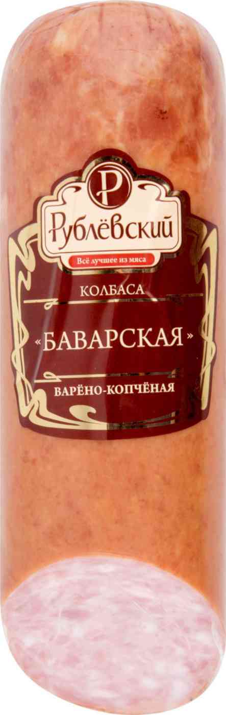 

Колбаса варёно-копчёная Рублёвский Баварская 300 г