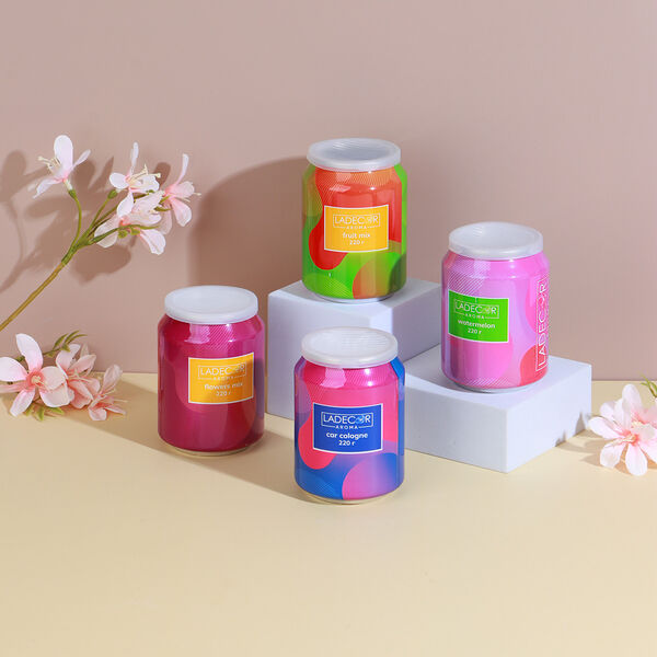 LADECОR Ароматизатор универсальный, 220 гр., фруктовый микс, цветочный микс, арбуз, одеколон, в ассортименте