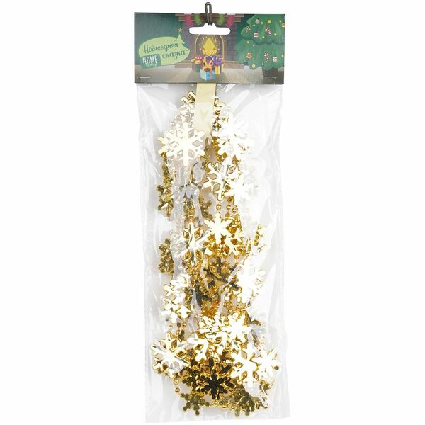 Украшение ёлочное Гирлянда снежинка Home Story