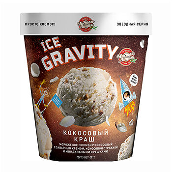 Мороженое ЧИСТАЯ ЛИНИЯ Кокосовый краш, пломбир 12%, без змж, картонный стакан