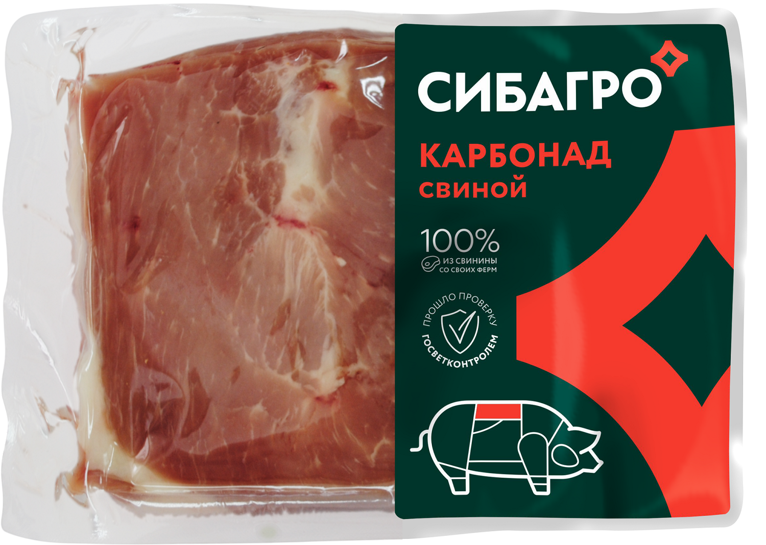 

Карбонад Сибагро Свиной охлажденный 1.2кг