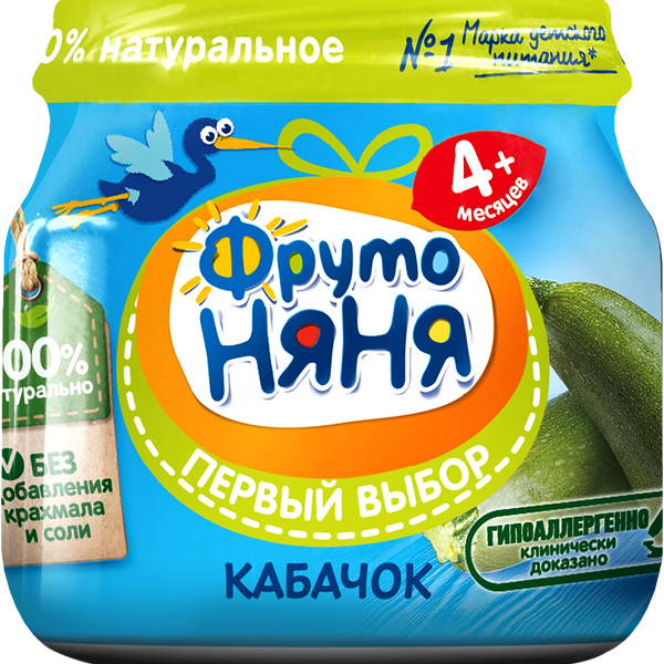 Пюре овощное ФрутоНяня Кабачок с 4 месяцев