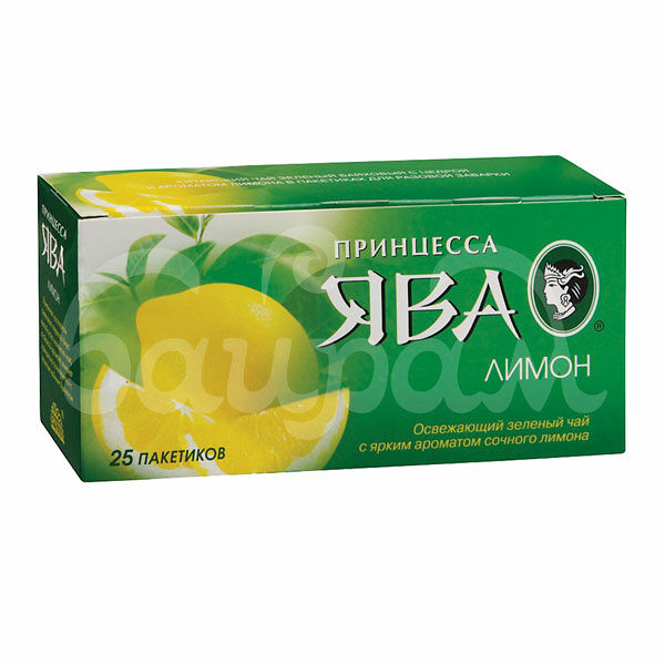 Чай Принцесса Ява 25*1.5гр Зеленый Лимон с/я