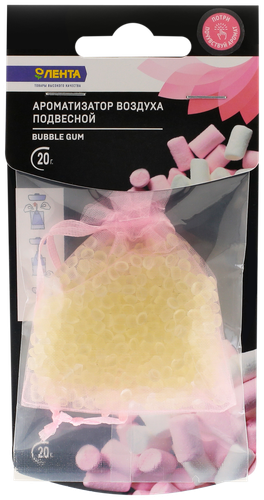 

Ароматизатор автомобильный LENTA Bubble Gum в мешочке Арт. 2135122 20 г