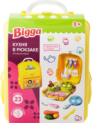 

Набор игровой Bigga Кухня, в рюкзаке, 23 предмета
