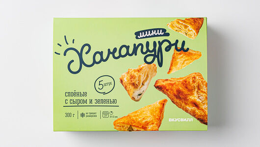 Хачапури ВкусВилл мини слоеные с сыром и зеленью, замороженные