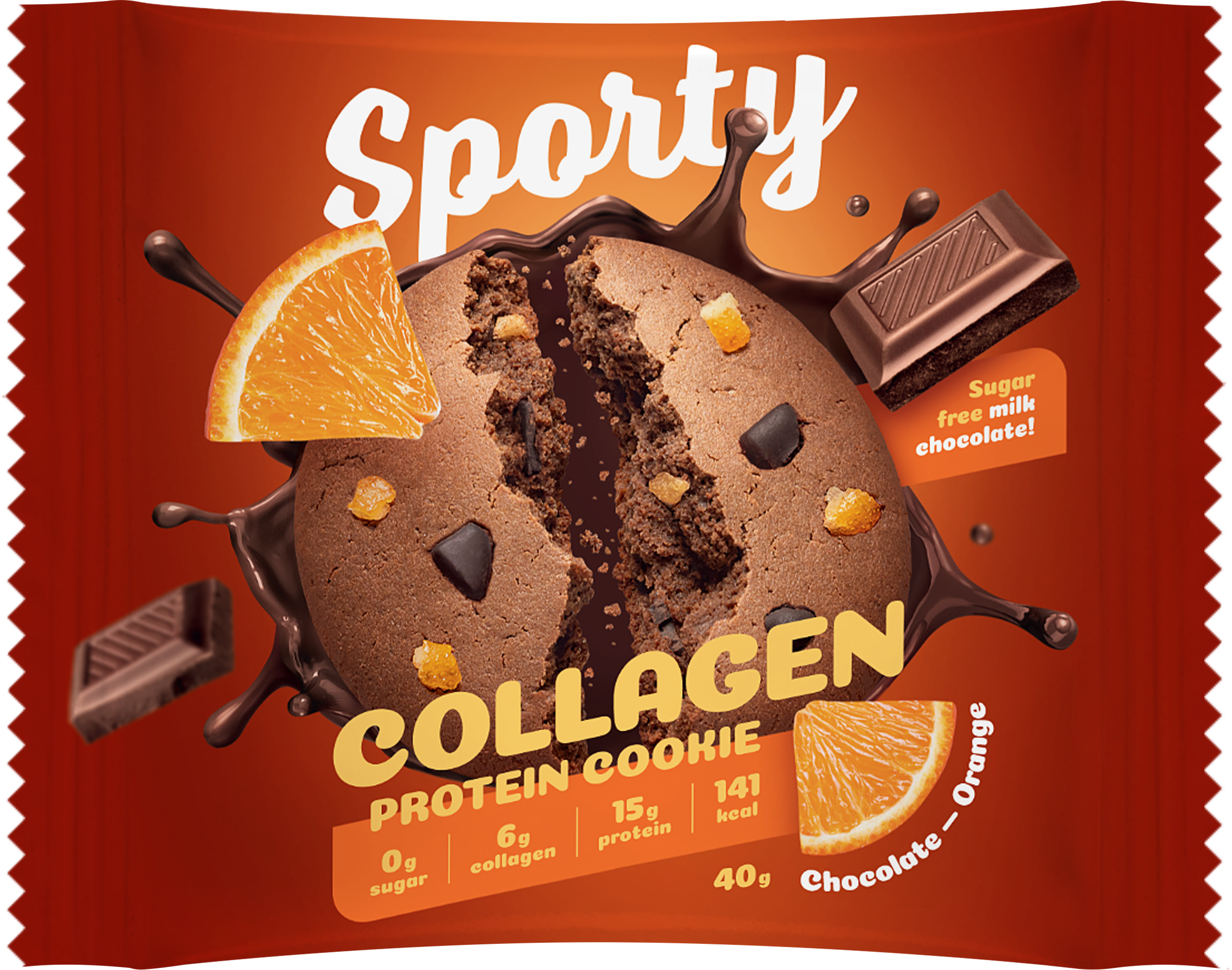

Печенье протеиновое Sporty Protein Collagen Шоколад-апельсин 40 г