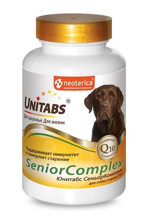 

Unitabs витамины SeniorComplex с Q10 для собак старше 7 лет 100 таб.
