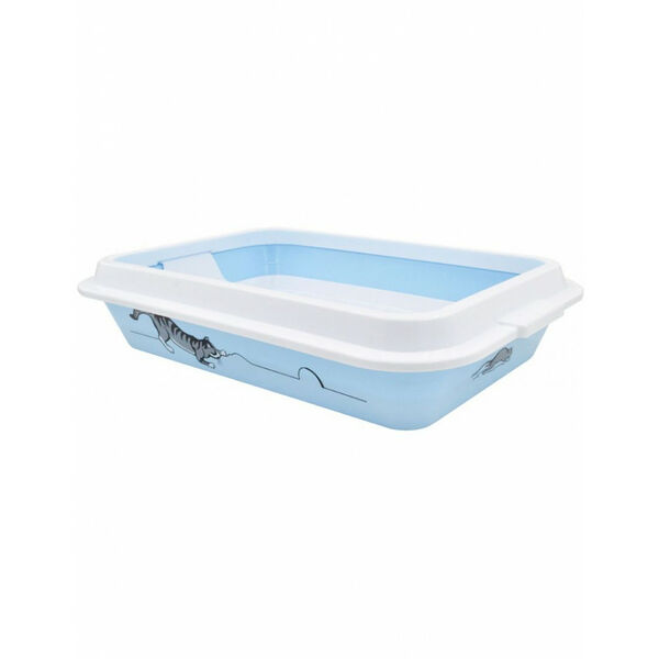 Zooexpress Туалет Кис большой с рисунком, с рамкой и сеткой 40,5*27*8 см