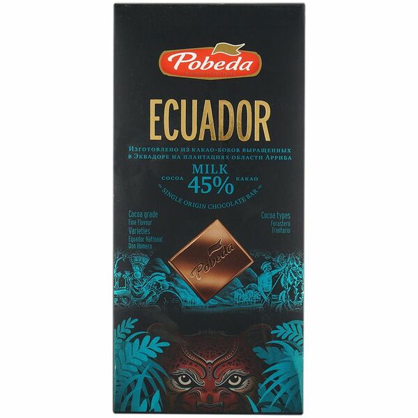 Шоколад молочный Победа Вкуса Ecuador, 100г