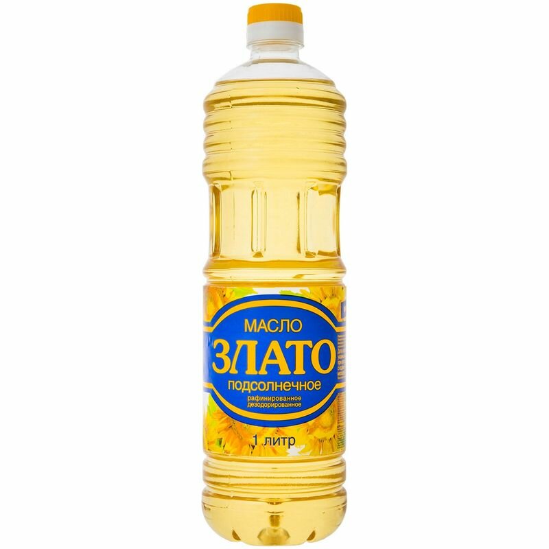 Купить Масло подсолнечное Злато рафинированное, 1л по низкой цене с ...