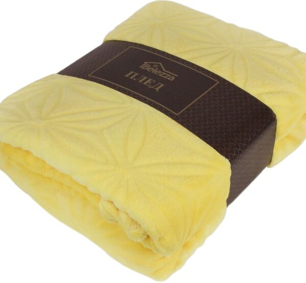 Плед Belezza микрофибра Хризантема желтая 180*200см