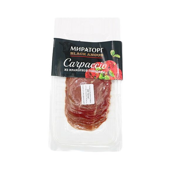 Карпаччо из мраморной говядины охл DF 90г*6 (0,54кг) Black Angus Мираторг ТМ Мираторг ООО 