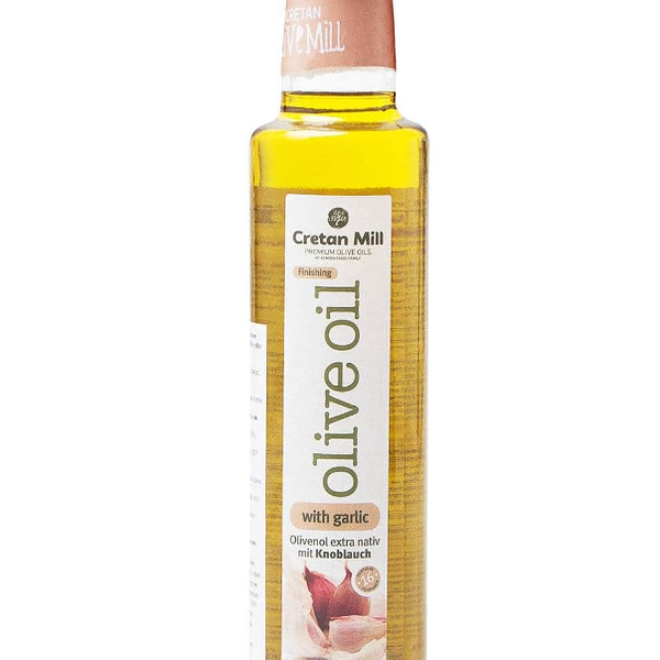 Масло оливковое Extra Virgin Gretan Mill с чесноком ст/б 250 мл