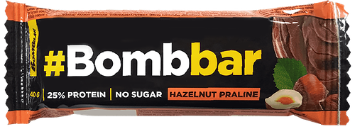 Батончик протеиновый Bombbar глазированный Фундучное пралине 40 г 1 шт.