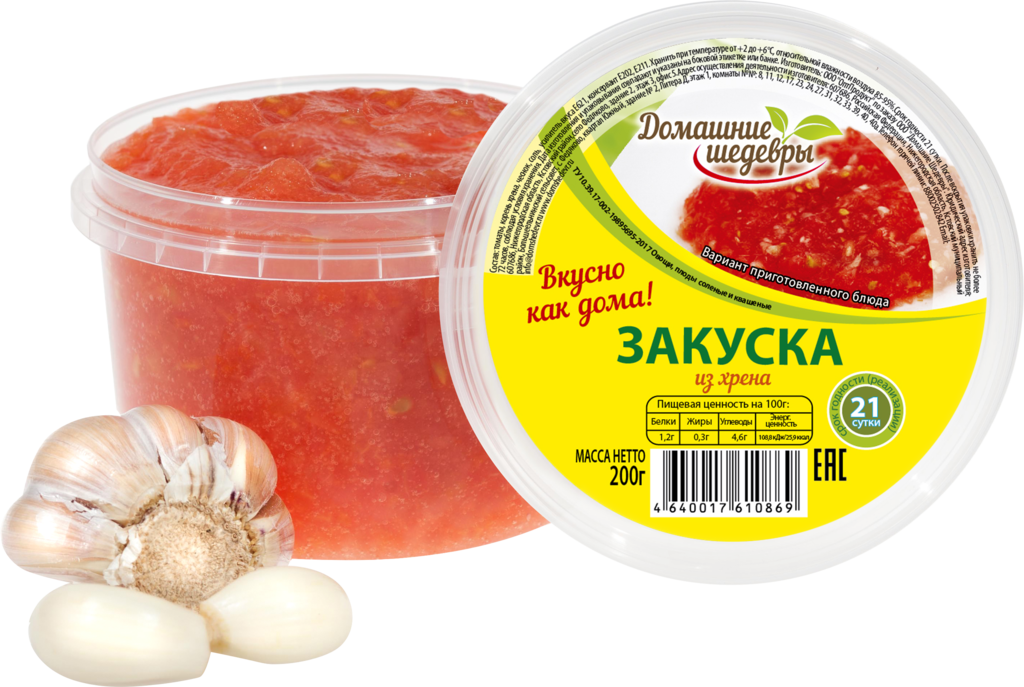 

Закуска из хрена ДОМАШНИЕ ШЕДЕВРЫ, 200г