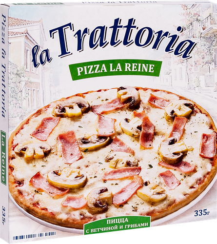 Пицца La Trattoria с ветчиной и грибами 335 г