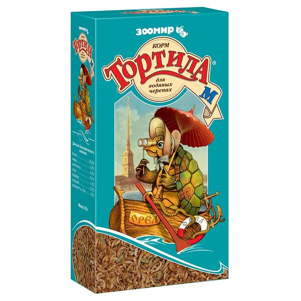 Корм для водяных черепах Зоомир Тортила-М 50 г