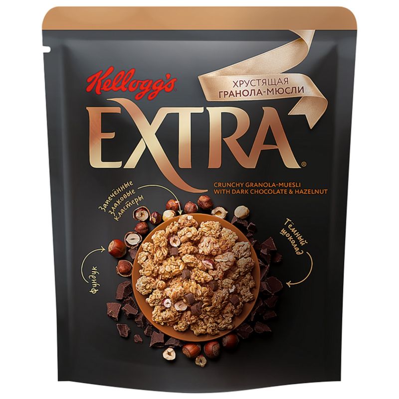 

Гранола-Мюсли Extra с темным шоколадом и фундуком 300 г