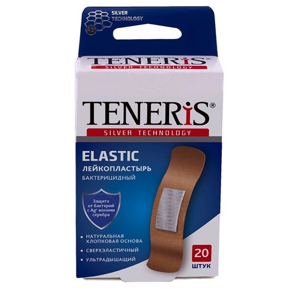 Лейкопластырь Teneris Elastic бактерицидный 20 шт