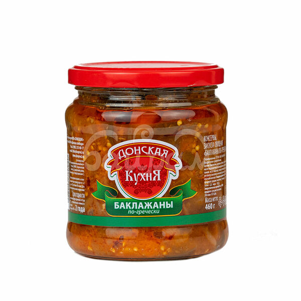 Закуска Донская Кухня 460гр Баклажаны по-Гречески ст/б
