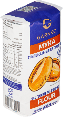 

Мука Гарнец универсальная без глютена 600 г