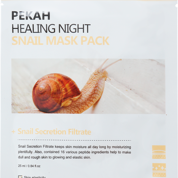 Маска для лица Pekah Healing Night Восстанавливающая с муцином улитки