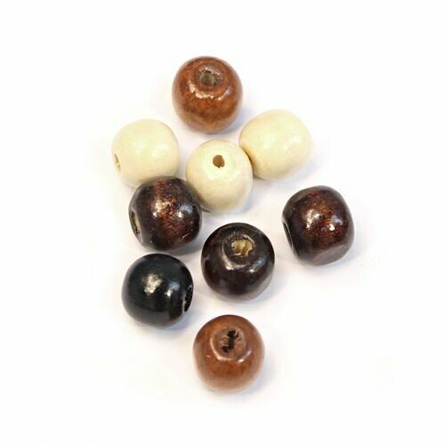 Деревянные бусины , WDB0170, 10*12мм, 40шт/упак, цв.микс