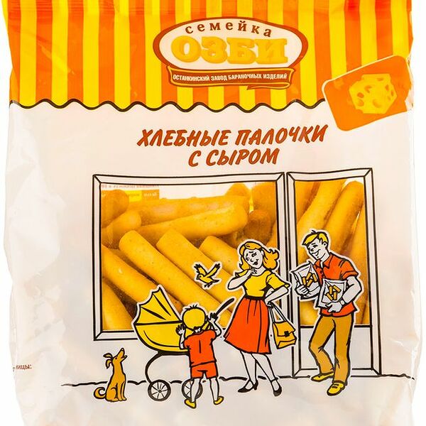 Хлебные палочки Семейка Озби с сыром, 150г