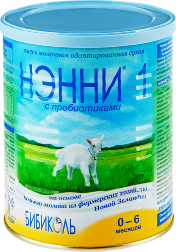 

Смесь молочная сухая Нэнни 1 с пребиотиками с 0 до 6 месяцев 400 г