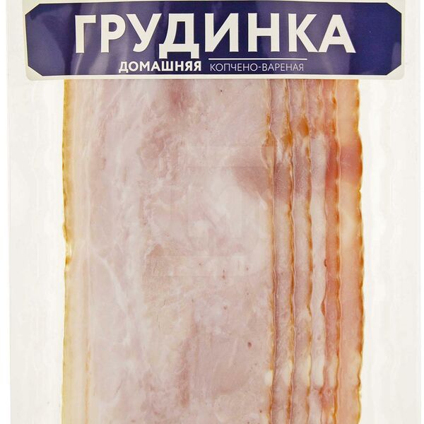 Грудинка Ремит Домашняя копчено-вареная нарезка 150г