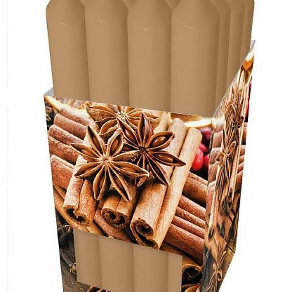 Свеча столовая Корица, 17 см ТМ Kukina Raffinata (Кукина Раффината)