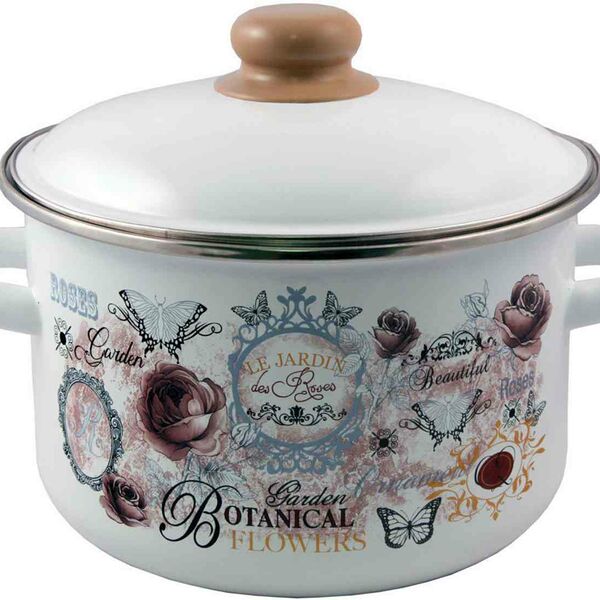 Кастрюля Roses Appetite цвет: белоснежный