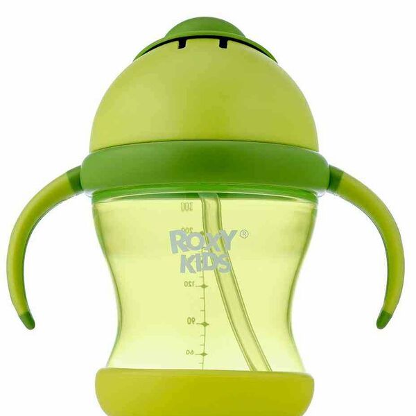 Поильник-непроливайка с трубочкой Roxy Kids Лайм, 200 мл