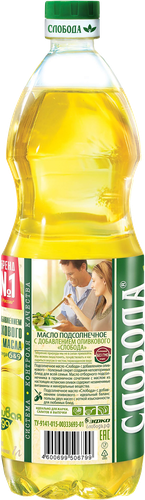 

Масло подсолнечное Слобода с добавлением оливкового 1 л