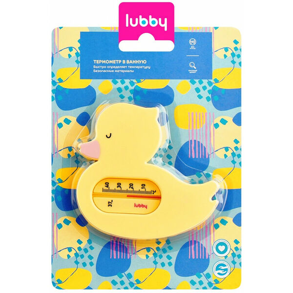 Термометр в ванную Lubby уточка 0+
